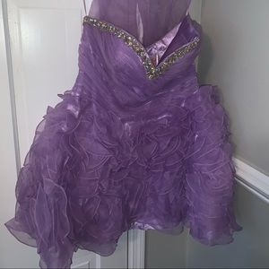 Purple short corset dress